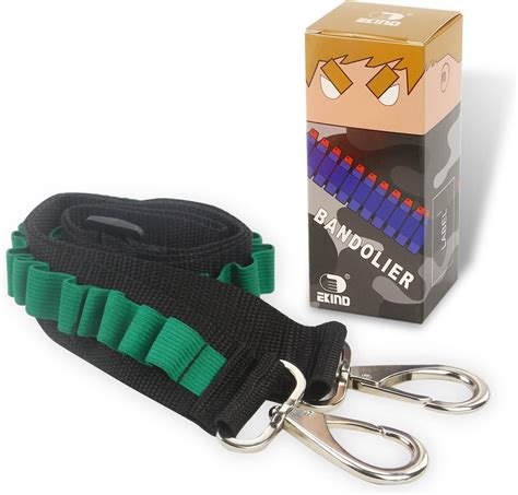 ekind toy gun bullet shoulder strap darts bandolier kit ammo storage holder compatible for nerf