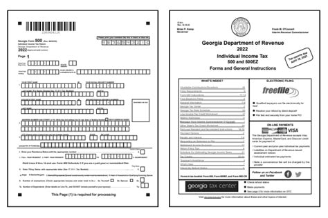 Georgia Tax Forms 2022 Printable State Ga Form 500 And Ga Form 500