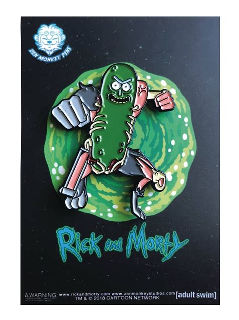 Rick Morty Pickle Rick 16 Enamel Pin Leaping Zen Monkey Studios Toywiz