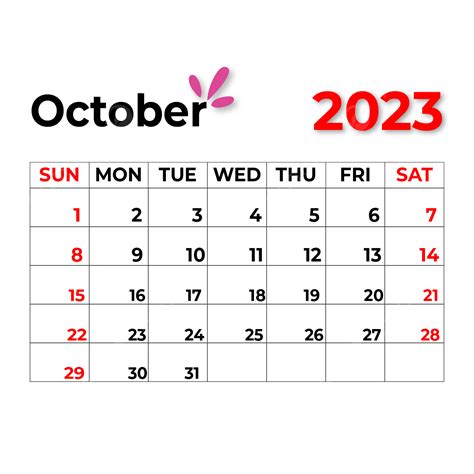 Kalender Bulanan Oktober 2023 Kalender Oktober Kalender Bulanan