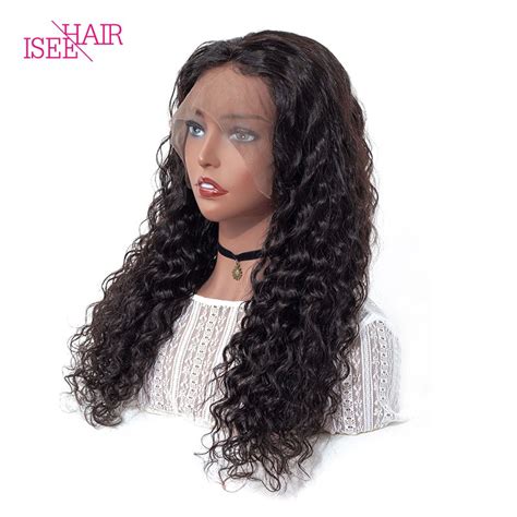 ISEE HAIR Unprocessed Human Virgin Hair Water Wave Lace Front Wig Iseehair
