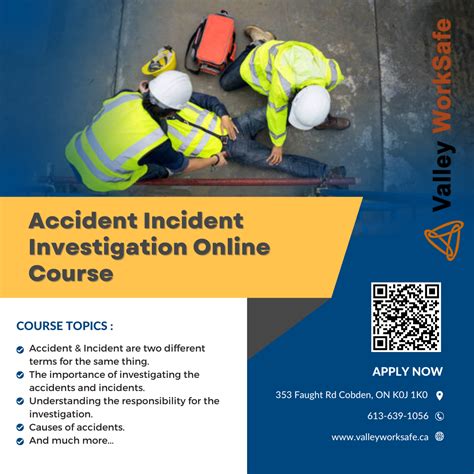 Accident Incident Investigation Training By Valley Worksafe Medium