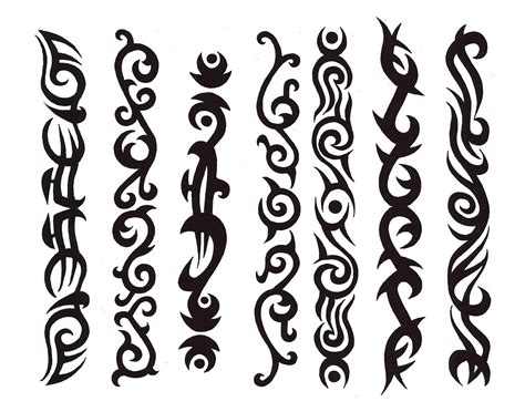 Long Tribal Tattoo Designs Clip Art Library