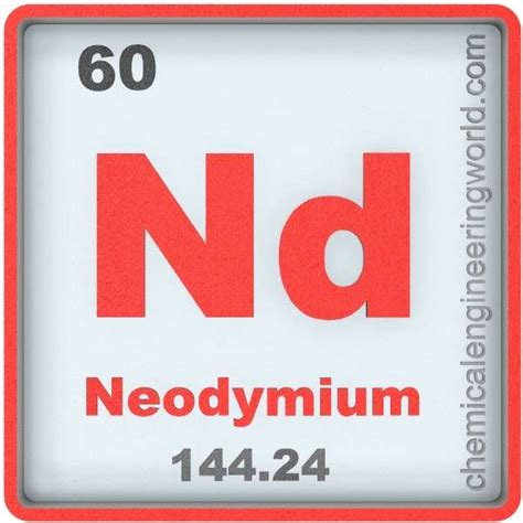 Neodymium Element Properties And Information Chemical Engineering World