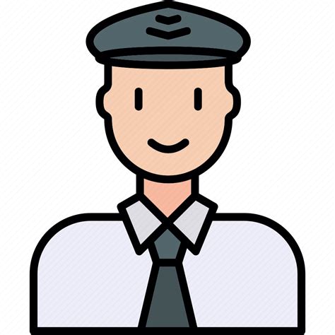 Pilot Airline Captain Driver Icon Download On Iconfinder