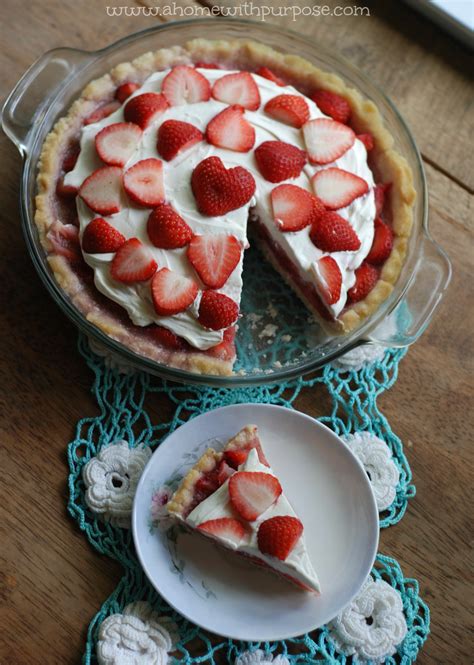 Strawberry Cream Pie A Home With Purpose