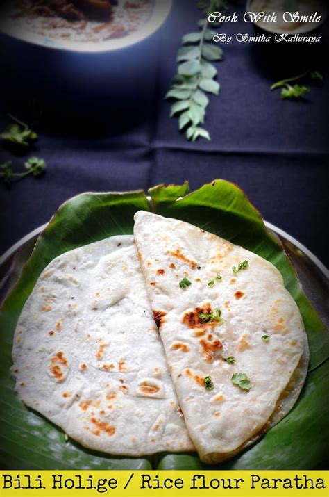 Bili Holige Stuffed Rice Flour Paratha Karnataka Recipes Cook