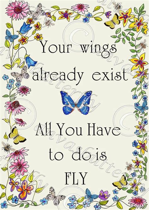 Butterfly Print Butterfly Quoteyour Wings Already Exist Printableoff
