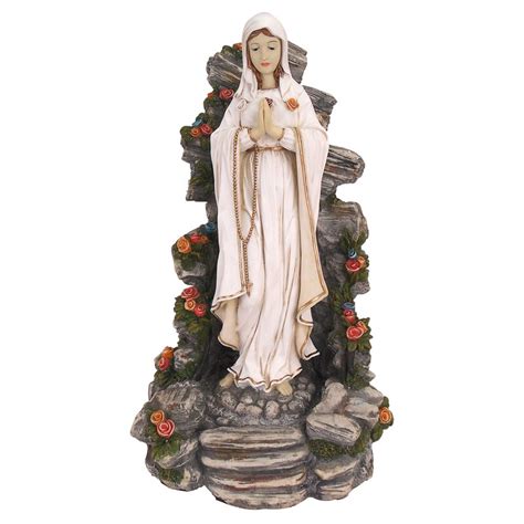 Design Toscano Blessed Virgin Mary Illuminated Garden Grotto Statue