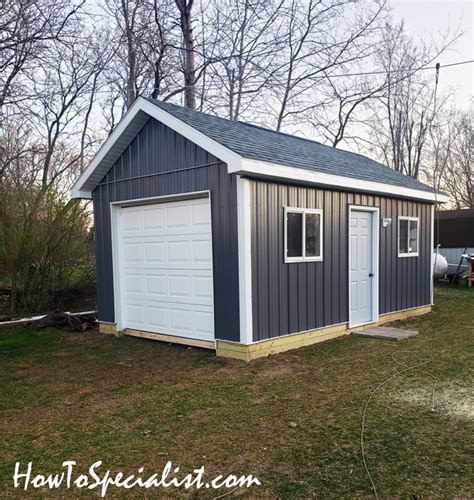 12x20 Gable Shed Diy Project Howtospecialist How To Build Step