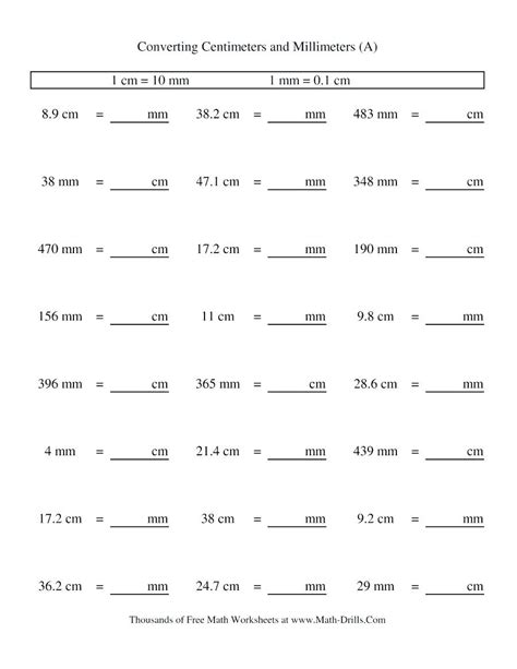 5th Grade Measurement Conversion Worksheets

