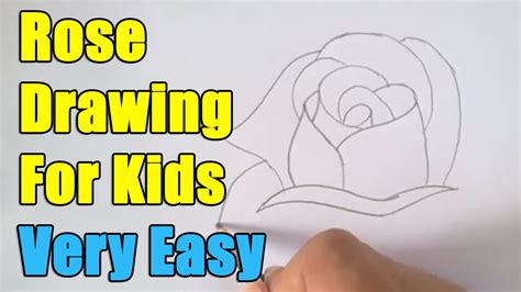 If the flower is open, it needs enough space. How to draw a Rose for kids - YouTube