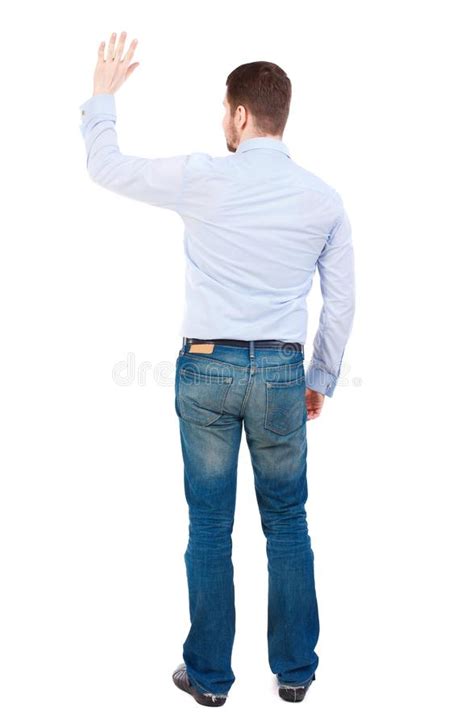 Back View Beautiful Business Man Welcomes Stock Photos Free And Royalty