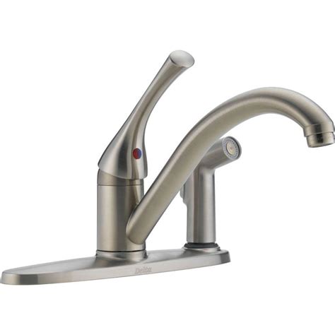 You can install with confidence, knowing that delta faucets are backed by our lifetime limited warranty. Delta Classic Single-Handle Standard Kitchen Faucet with ...