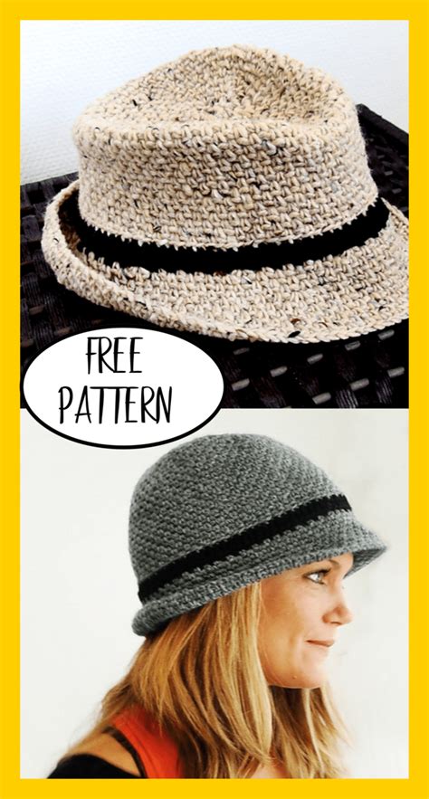 Unisex Crocheted Fedora Free Pattern Nanas Favorites