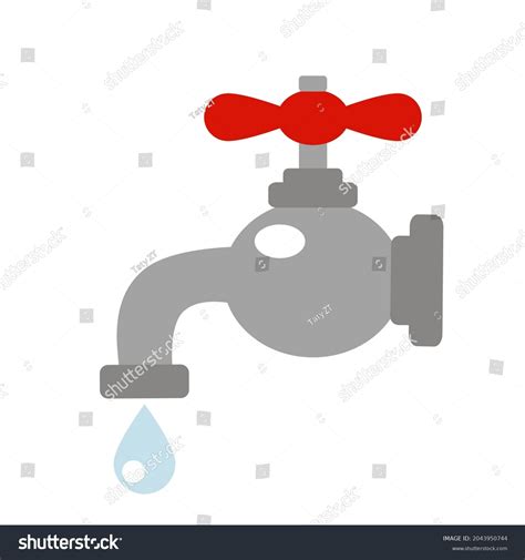 Water Tap Cartoon Style Isolated On Stock Vector Royalty Free