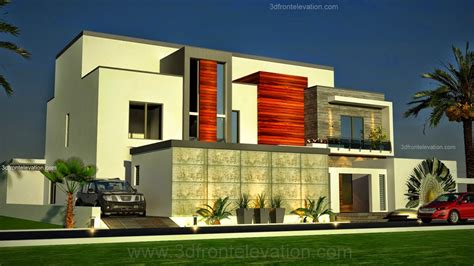 Dubai Arabian Modern Contemporary Beautiful House Design 3d Front