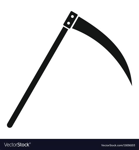 Scythe Icon Simple Style Royalty Free Vector Image