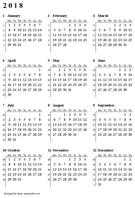 Calendar 2018 Monthly Calendar Printable Pinmertq