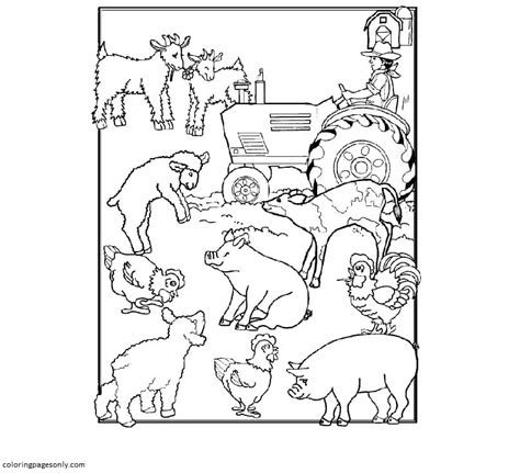 Top 90 Pictures Coloring Pictures Of Farm Animals Updated