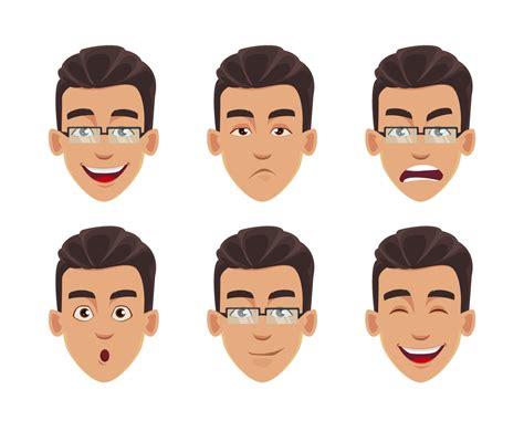 Face Expressions Of Business Man 2231327 Vector Art At Vecteezy