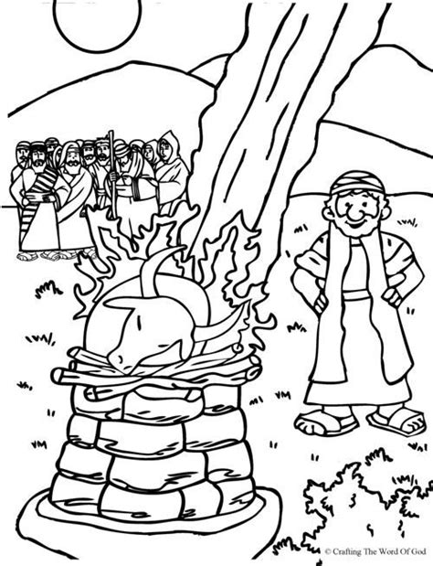 Elijah And The Prophets Of Baal Coloring Page Sunday School Coloring