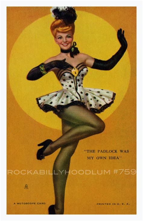 Pin Up Girl Poster 11x17 Mutoscope Card Burlesque Dancer Showgirl