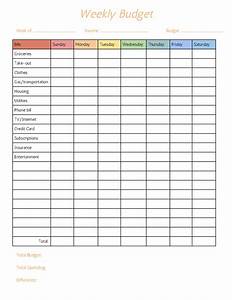 Free Printable Weekly Budget Template To Track Weekly Expenses