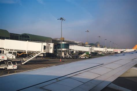 Airplane Passenger Boarding Ramps In Izmir Adnan Menderes Airport