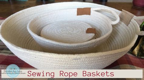 T Idea Sewing Rope Baskets And Coasters Youtube