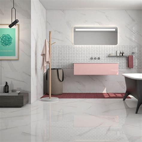 Marble Effect Ceramic Tiles Perfect For Bathroom Or Kitchen Walls
