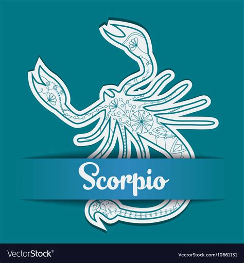 Background With Zodiac Sign Scorpio Royalty Free Vector