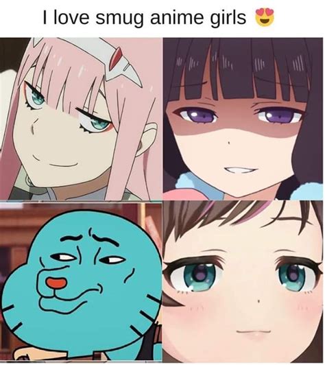 Smug Anime Girl Meme ~ Anime Girl