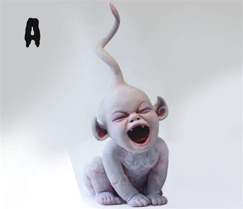 Resin Zombie Baby Dolls Scary Baby Resin Figurine Ornament Collection