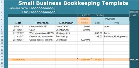 Small Business Bookkeeping Template Spreadsheet Spreadsheettemple