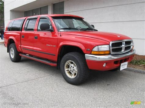 2000 Flame Red Dodge Dakota Slt Crew Cab 4x4 7979273