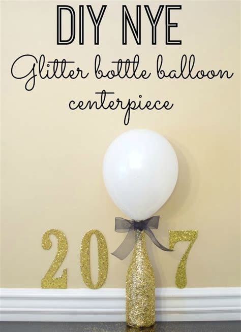 Diy Glitter Bottle Balloon Centerpiece Pretty My Party