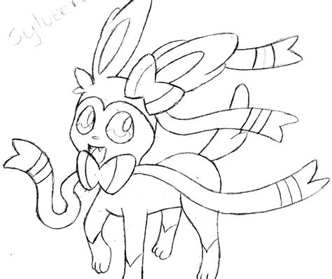 Pokemon Coloring Pages Sylveon At Free Printable