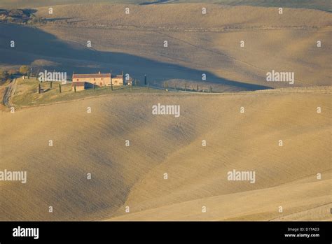 La Valle Val Dorcia Landscape Siena Tuscany Italy Stock Photo