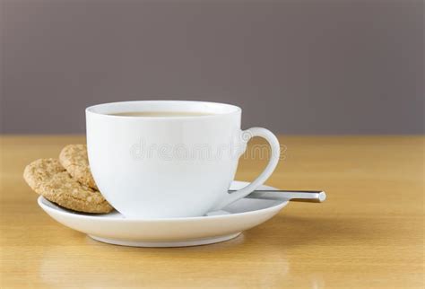 Cup Of Tea With Two Cookies Stock Photo Image Of Afternoon Liquid