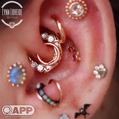 Double Daith By Lynn At Amato With The Abra From Bvla Rpiercing