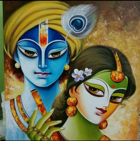 Download 26 Radha Krishna Oil Painting Images Hd