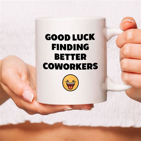 Goodluck Funny Coworker Mugs Goodbye Leaving Farewell Going Etsy