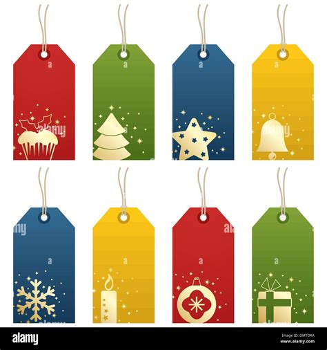 Christmas Tags Vector Vectors Stock Vector Images Alamy