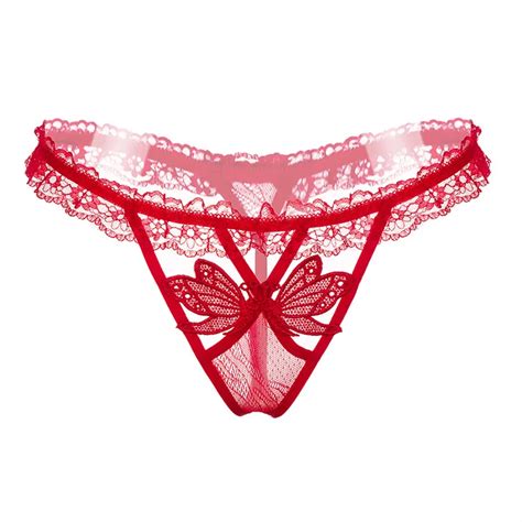 Linbaiway Sexy Women Panties Underwear T Back Panties G String Female Thongs Lace Ultrathin