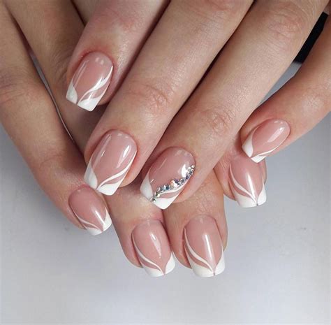 french nails almond nailart frenchnailswedding french manicure nails minimal nails art nail