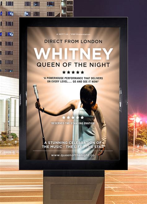 Theatre Poster Design For Whitney Queen Of The Night The Graphic Designer