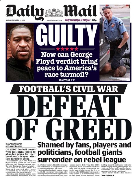 daily mail front page 21st of april 2021 tomorrow s papers today