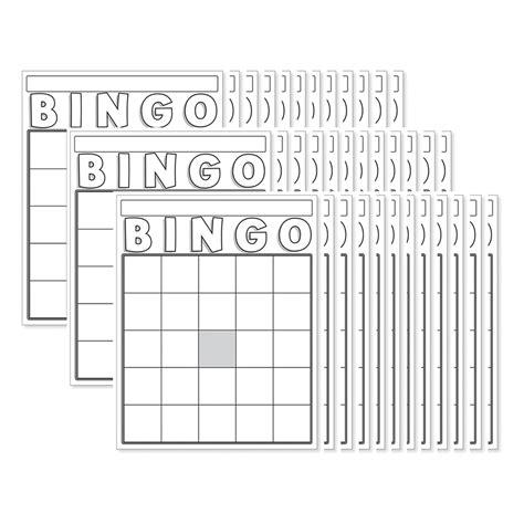 Blank Bingo Cards White