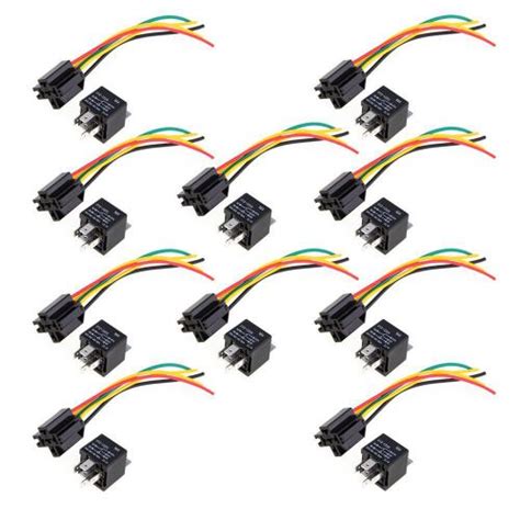 Buy 10x Truck Car Auto 12v 40a30a Spdt Relay Relays 5 Pin 5p And Socket
